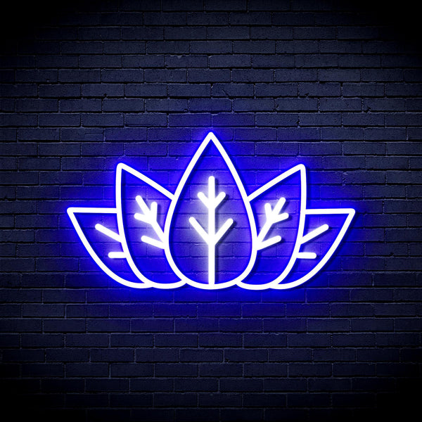 ADVPRO Mariguana Ultra-Bright LED Neon Sign fnu0332 - White & Blue