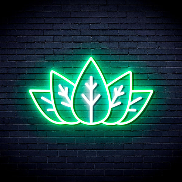 ADVPRO Mariguana Ultra-Bright LED Neon Sign fnu0332 - White & Green