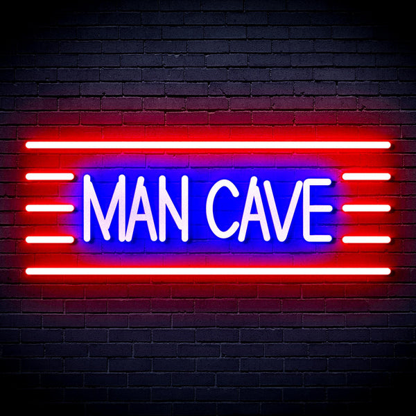 ADVPRO Man Cave Ultra-Bright LED Neon Sign fnu0333 - Red & Blue