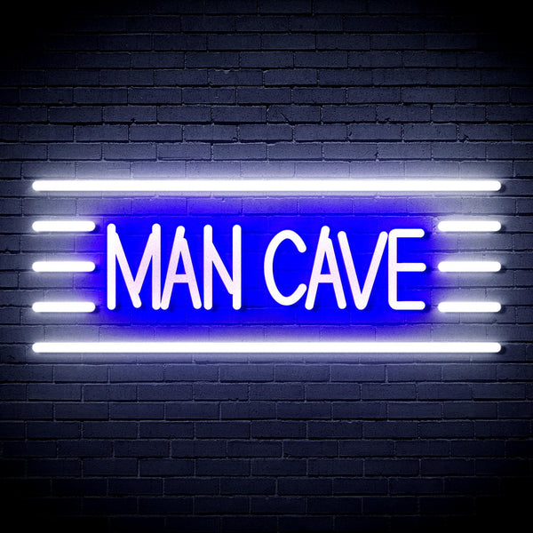 ADVPRO Man Cave Ultra-Bright LED Neon Sign fnu0333 - White & Blue