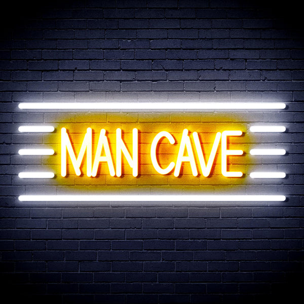 ADVPRO Man Cave Ultra-Bright LED Neon Sign fnu0333 - White & Golden Yellow