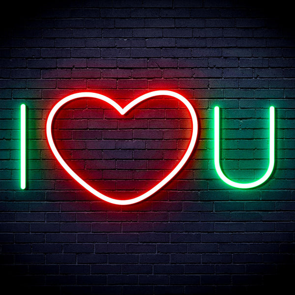 ADVPRO I Love You Ultra-Bright LED Neon Sign fnu0336 - Green & Red