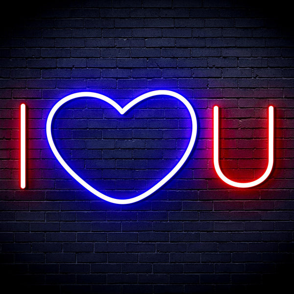ADVPRO I Love You Ultra-Bright LED Neon Sign fnu0336 - Red & Blue