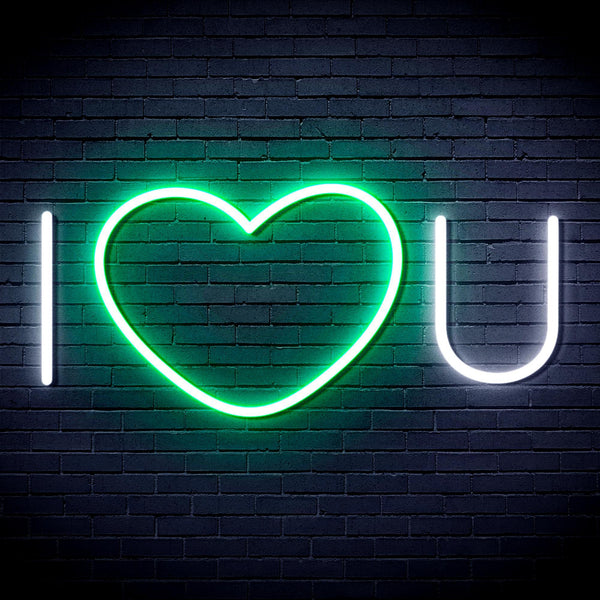 ADVPRO I Love You Ultra-Bright LED Neon Sign fnu0336 - White & Green