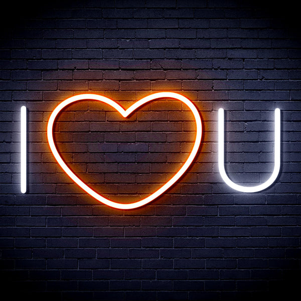 ADVPRO I Love You Ultra-Bright LED Neon Sign fnu0336 - White & Orange