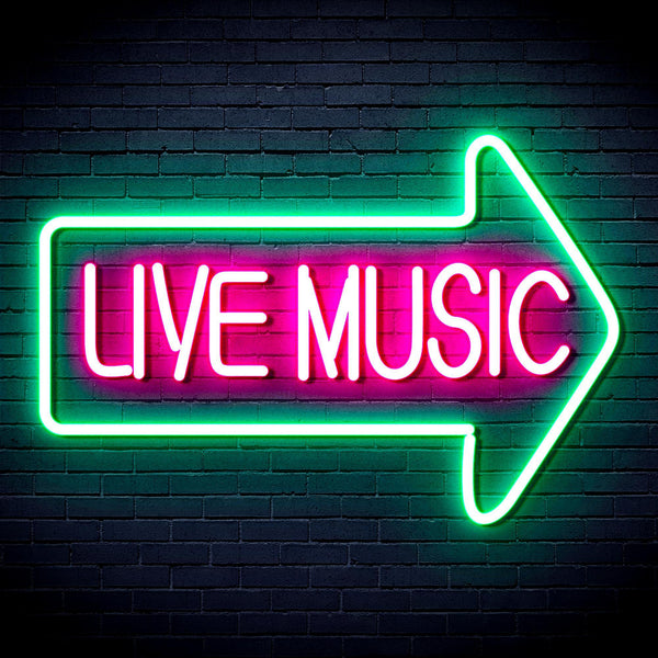 ADVPRO Live Music Ultra-Bright LED Neon Sign fnu0337 - Green & Pink