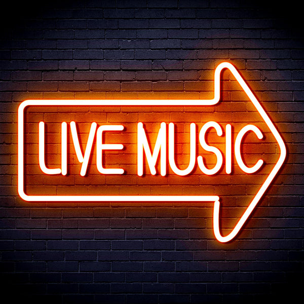 ADVPRO Live Music Ultra-Bright LED Neon Sign fnu0337 - Orange