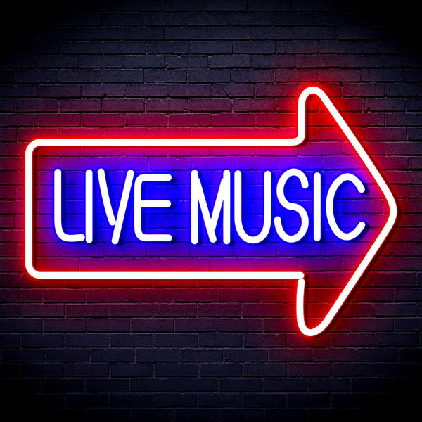 ADVPRO Live Music Ultra-Bright LED Neon Sign fnu0337 - Red & Blue