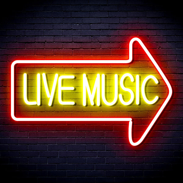 ADVPRO Live Music Ultra-Bright LED Neon Sign fnu0337 - Red & Yellow