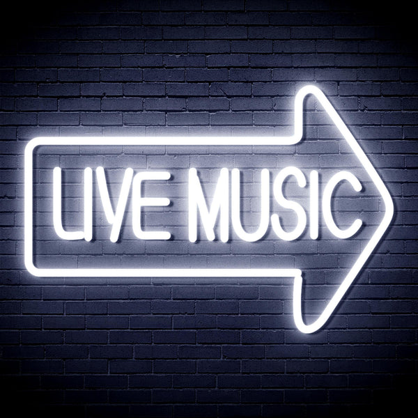 ADVPRO Live Music Ultra-Bright LED Neon Sign fnu0337 - White