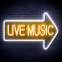 ADVPRO Live Music Ultra-Bright LED Neon Sign fnu0337 - White & Golden Yellow
