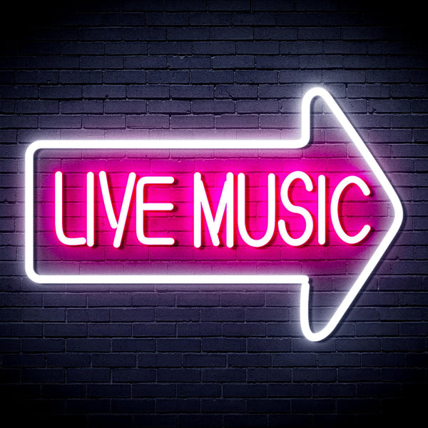 ADVPRO Live Music Ultra-Bright LED Neon Sign fnu0337 - White & Pink