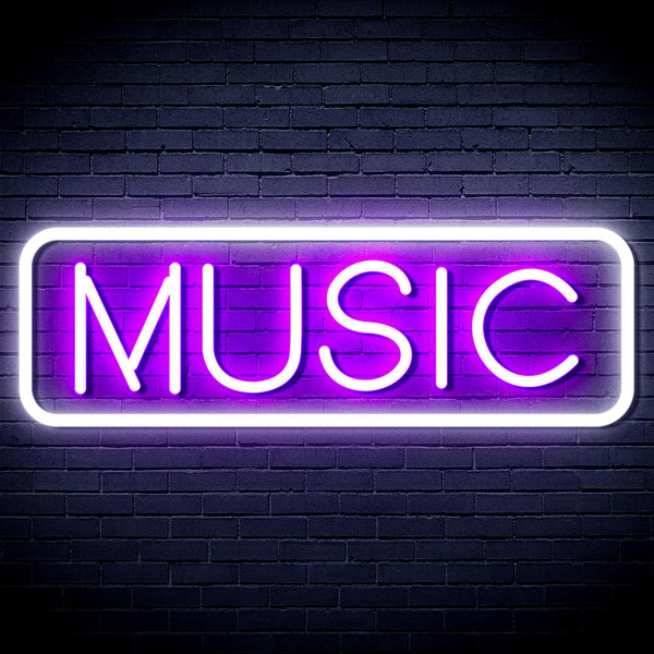 ADVPRO Music Ultra-Bright LED Neon Sign fnu0342 - White & Purple