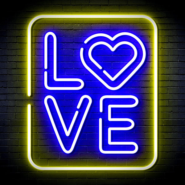 ADVPRO Love Ultra-Bright LED Neon Sign fnu0343 - Blue & Yellow
