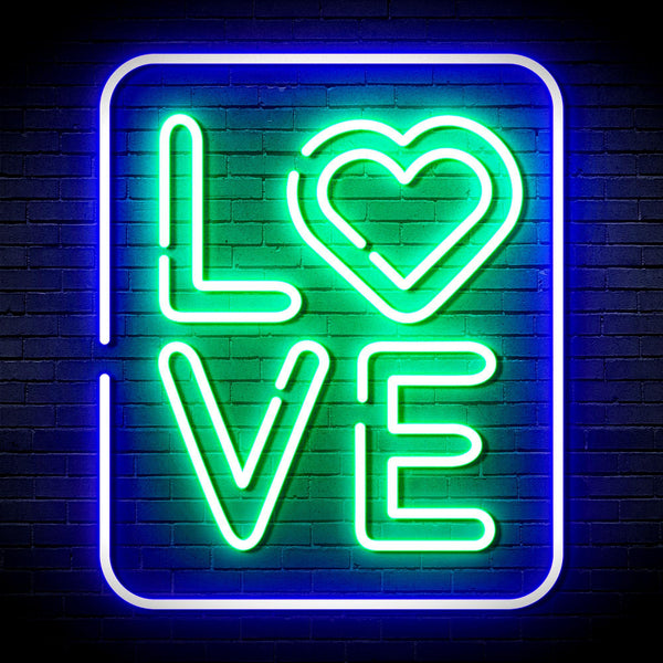 ADVPRO Love Ultra-Bright LED Neon Sign fnu0343 - Green & Blue