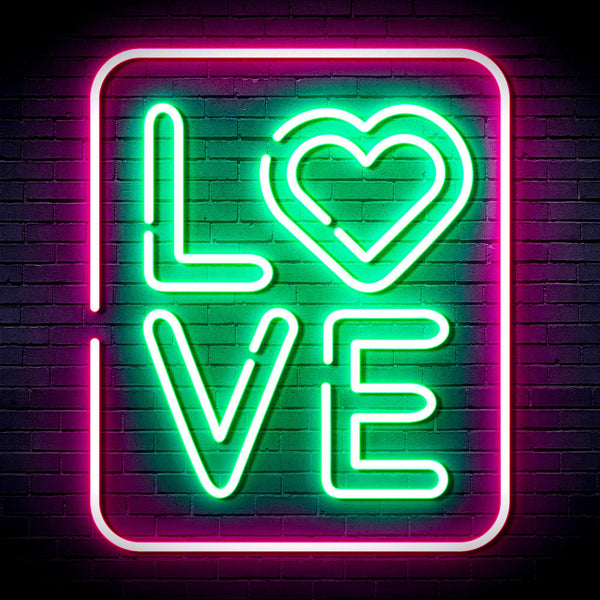 ADVPRO Love Ultra-Bright LED Neon Sign fnu0343 - Green & Pink
