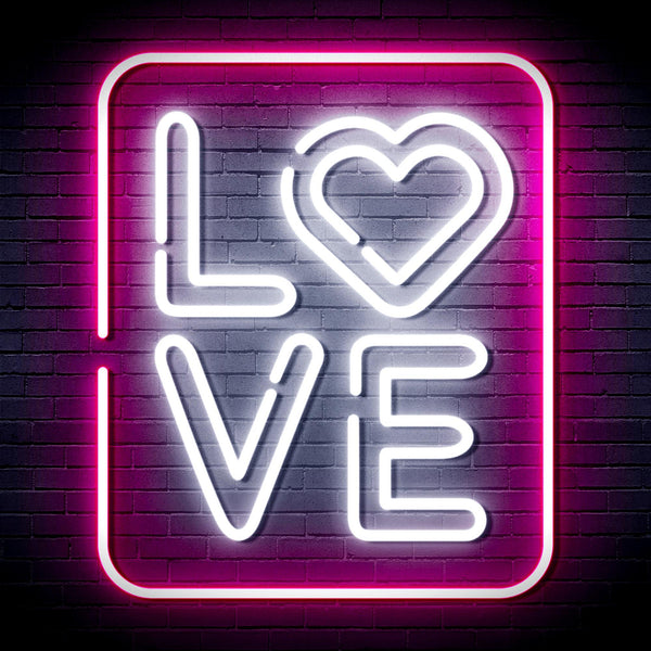 ADVPRO Love Ultra-Bright LED Neon Sign fnu0343 - White & Pink