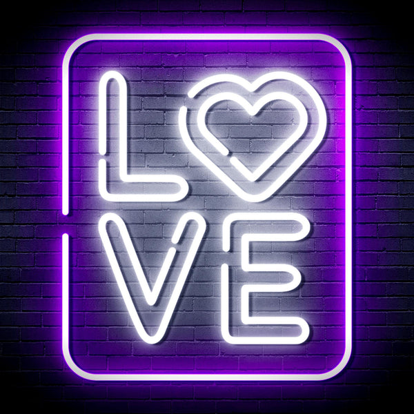 ADVPRO Love Ultra-Bright LED Neon Sign fnu0343 - White & Purple