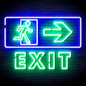 ADVPRO Exit Sign Ultra-Bright LED Neon Sign fnu0344 - Green & Blue