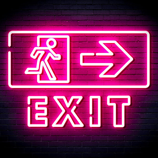 ADVPRO Exit Sign Ultra-Bright LED Neon Sign fnu0344 - Pink