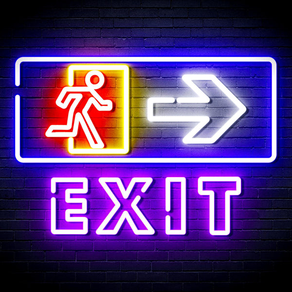ADVPRO Exit Sign Ultra-Bright LED Neon Sign fnu0344 - Multi-Color 1