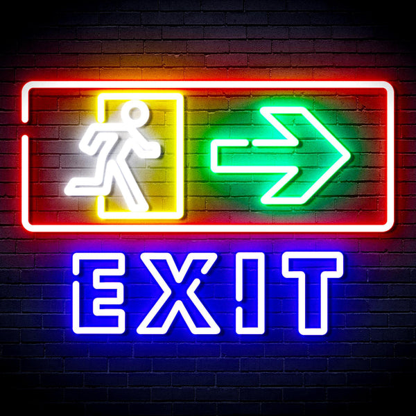 ADVPRO Exit Sign Ultra-Bright LED Neon Sign fnu0344 - Multi-Color 2