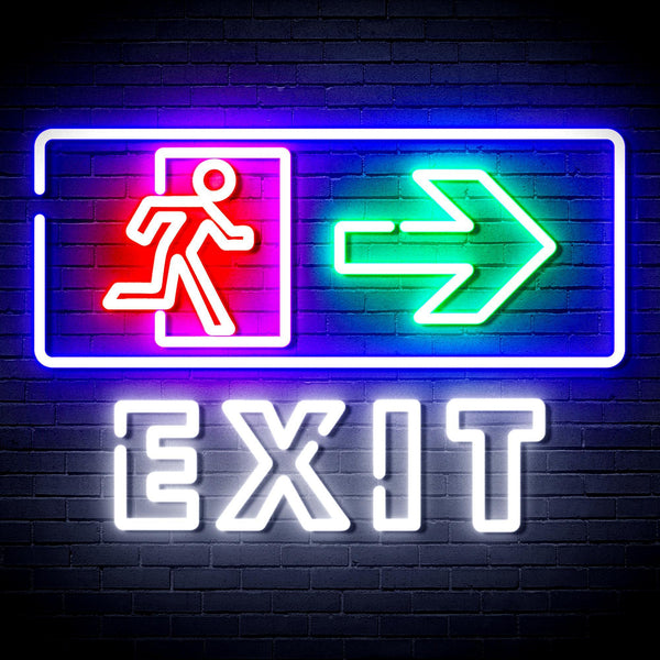 ADVPRO Exit Sign Ultra-Bright LED Neon Sign fnu0344 - Multi-Color 4