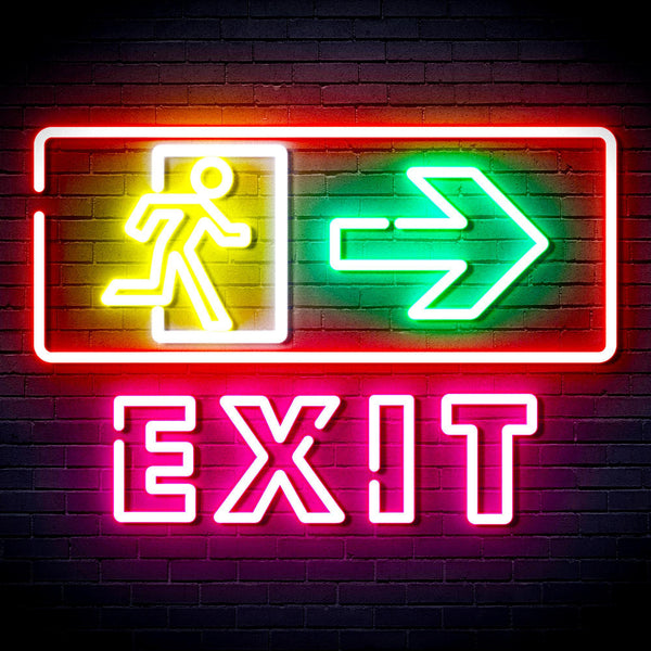 ADVPRO Exit Sign Ultra-Bright LED Neon Sign fnu0344 - Multi-Color 6
