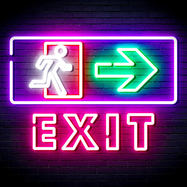 ADVPRO Exit Sign Ultra-Bright LED Neon Sign fnu0344 - Multi-Color 7