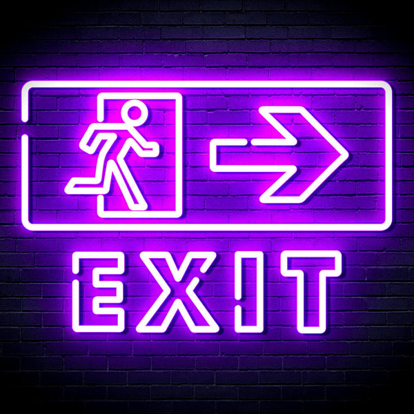 ADVPRO Exit Sign Ultra-Bright LED Neon Sign fnu0344 - Purple