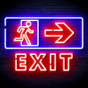 ADVPRO Exit Sign Ultra-Bright LED Neon Sign fnu0344 - Red & Blue