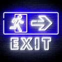ADVPRO Exit Sign Ultra-Bright LED Neon Sign fnu0344 - White & Blue