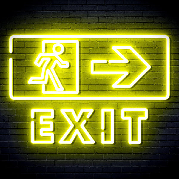 ADVPRO Exit Sign Ultra-Bright LED Neon Sign fnu0344 - Yellow