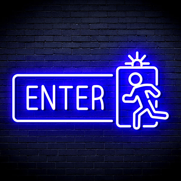 ADVPRO Enter Sign Ultra-Bright LED Neon Sign fnu0345 - Blue