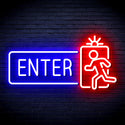 ADVPRO Enter Sign Ultra-Bright LED Neon Sign fnu0345 - Blue & Red