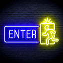 ADVPRO Enter Sign Ultra-Bright LED Neon Sign fnu0345 - Blue & Yellow