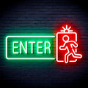 ADVPRO Enter Sign Ultra-Bright LED Neon Sign fnu0345 - Green & Red