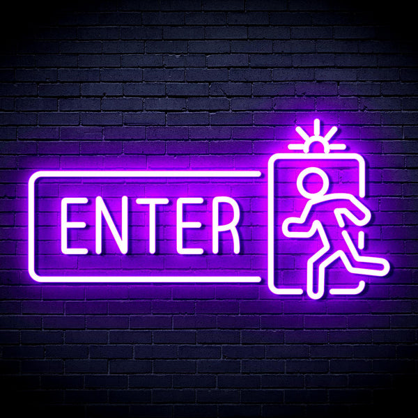 ADVPRO Enter Sign Ultra-Bright LED Neon Sign fnu0345 - Purple