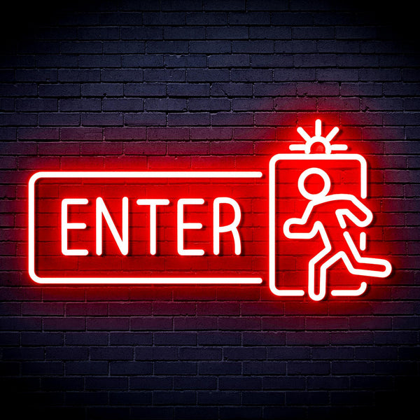 ADVPRO Enter Sign Ultra-Bright LED Neon Sign fnu0345 - Red