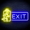 ADVPRO Exit Sign Ultra-Bright LED Neon Sign fnu0346 - Blue & Yellow