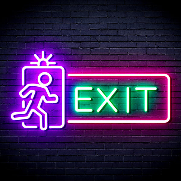 ADVPRO Exit Sign Ultra-Bright LED Neon Sign fnu0346 - Multi-Color 3