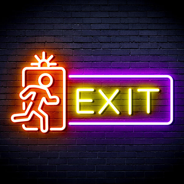 ADVPRO Exit Sign Ultra-Bright LED Neon Sign fnu0346 - Multi-Color 9
