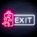 ADVPRO Exit Sign Ultra-Bright LED Neon Sign fnu0346 - White & Pink