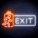 ADVPRO Exit Sign Ultra-Bright LED Neon Sign fnu0346 - White & Orange