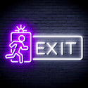 ADVPRO Exit Sign Ultra-Bright LED Neon Sign fnu0346 - White & Purple