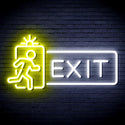 ADVPRO Exit Sign Ultra-Bright LED Neon Sign fnu0346 - White & Yellow
