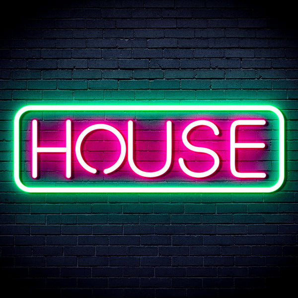 ADVPRO House Sign Ultra-Bright LED Neon Sign fnu0348 - Green & Pink