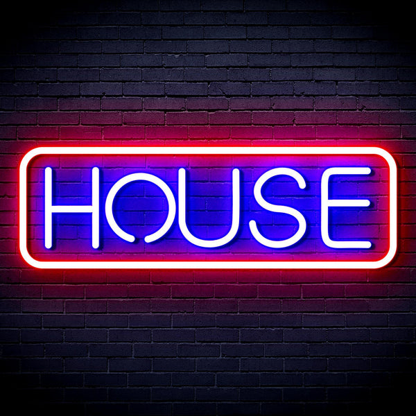 ADVPRO House Sign Ultra-Bright LED Neon Sign fnu0348 - Red & Blue