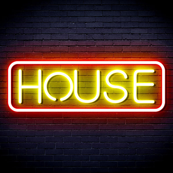 ADVPRO House Sign Ultra-Bright LED Neon Sign fnu0348 - Red & Yellow