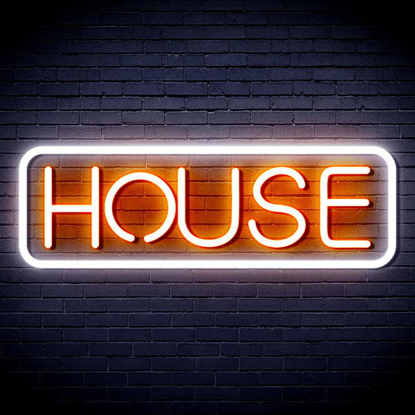 ADVPRO House Sign Ultra-Bright LED Neon Sign fnu0348 - White & Orange